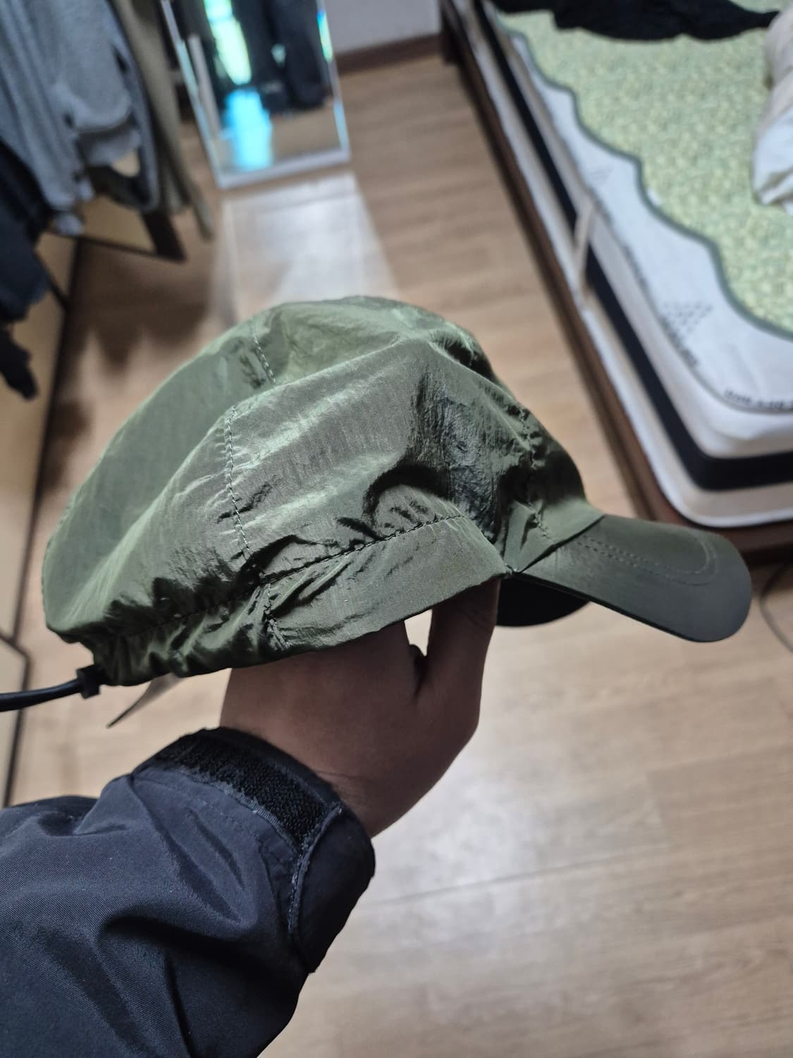 [XL] 스톤아일랜드 나일론 볼캡 올리브 그린 카키 초록  상품이미지3