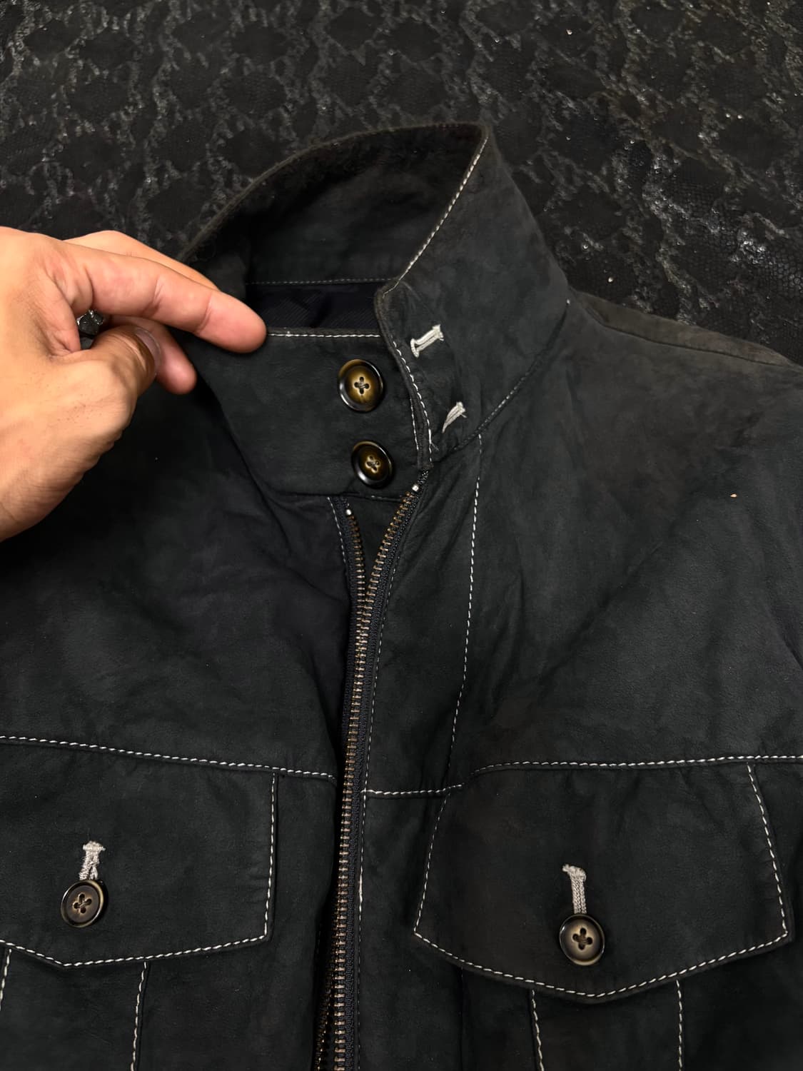 “Male&co” Grunge Charcoal Washed Jacket 상품이미지7