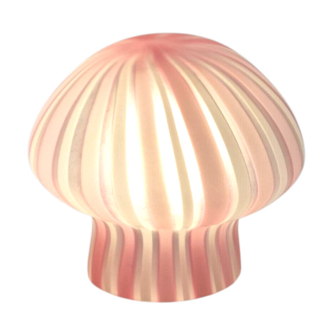 90s 핸드블로운 불투명 핑크 머쉬룸 탁상 램프 상품이미지4