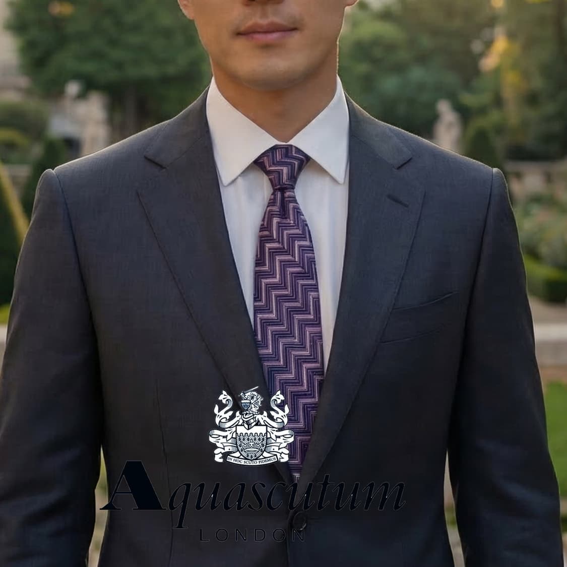 아쿠아스큐텀 실크 헤링본 패턴 넥타이 8.9cm A+등급 E739
 상품이미지1