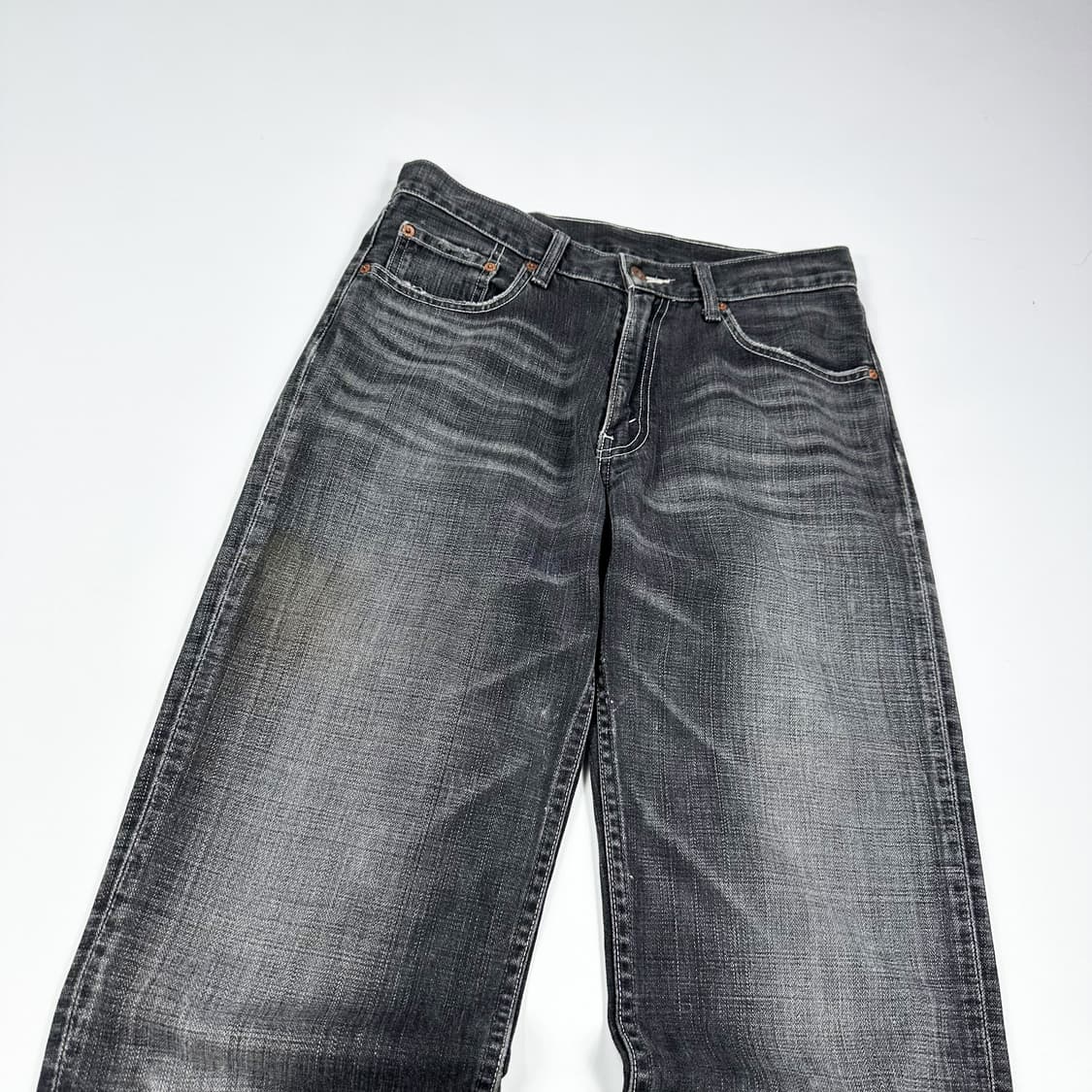 30 리바이스 502 재팬 흑청 스트레이트 데님팬츠 상품이미지3