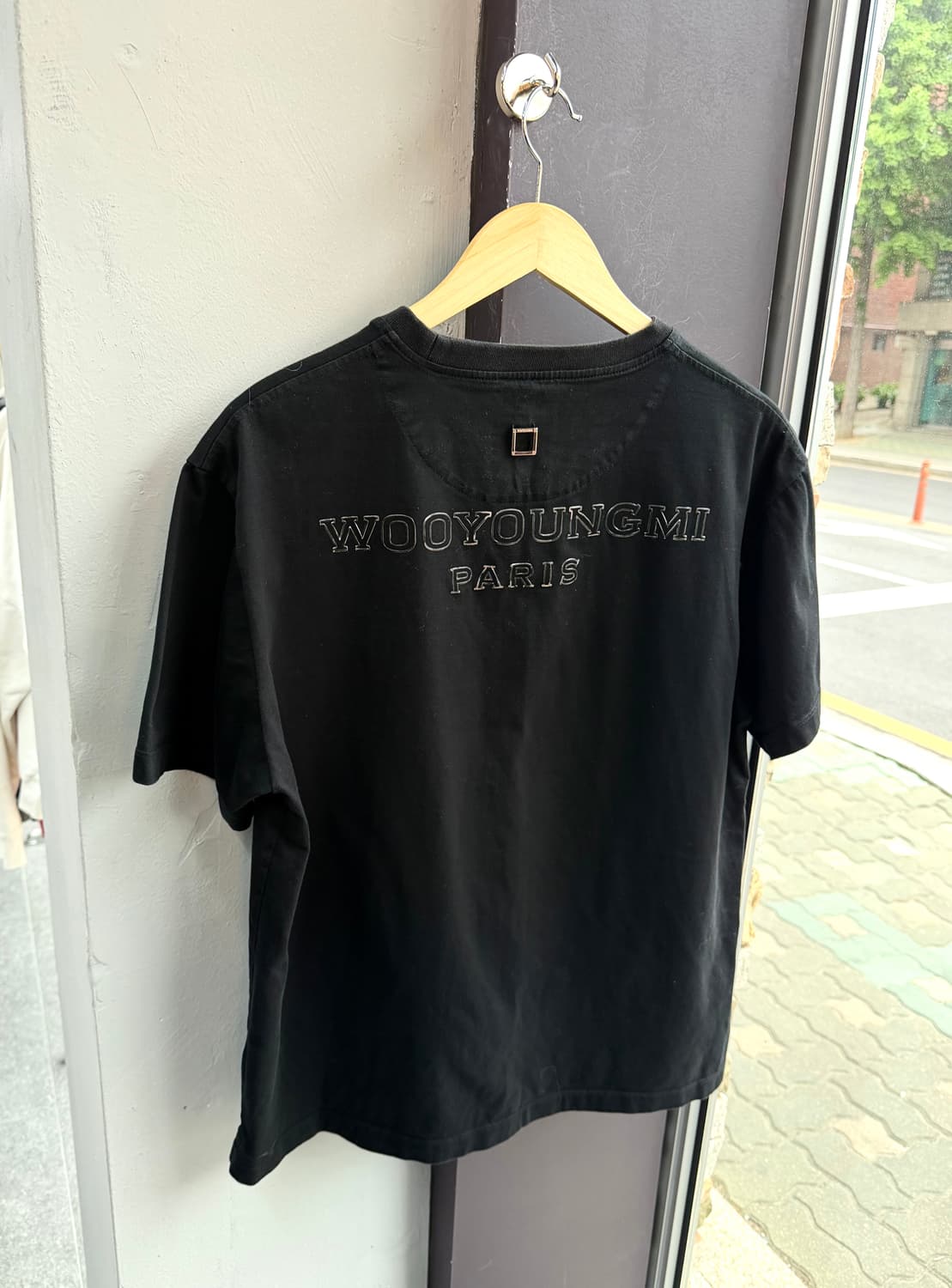 48/ 우영미 21SS 백로고 라운드 반팔 상품이미지6