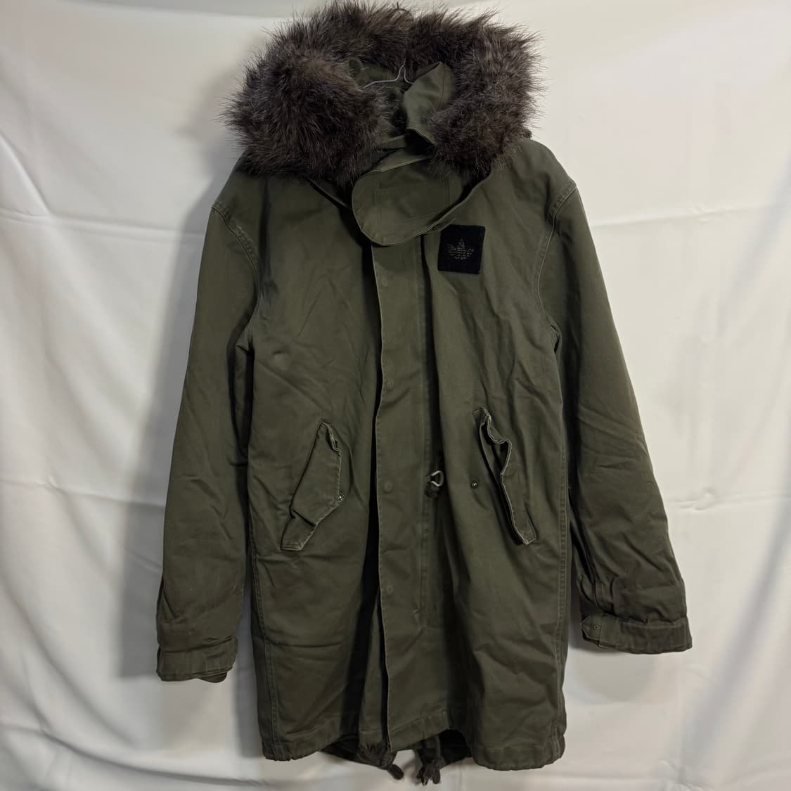 아디다스 야상 모피 후드 자켓 상품이미지1