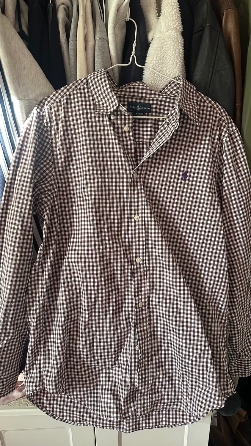 폴로 랄프로렌 브라운 체크 셔츠  상품이미지1