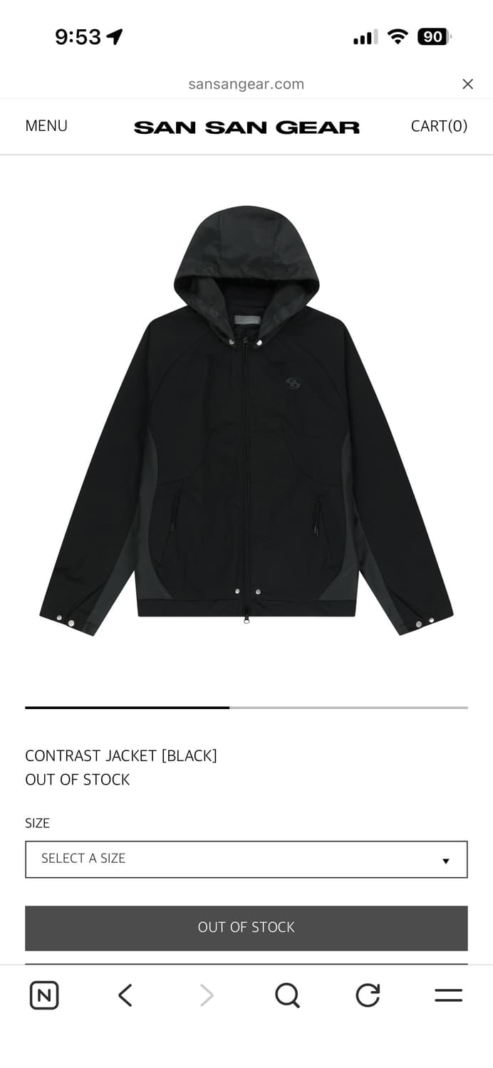 산산기어 콘트라스트 자켓 블랙 상품이미지2