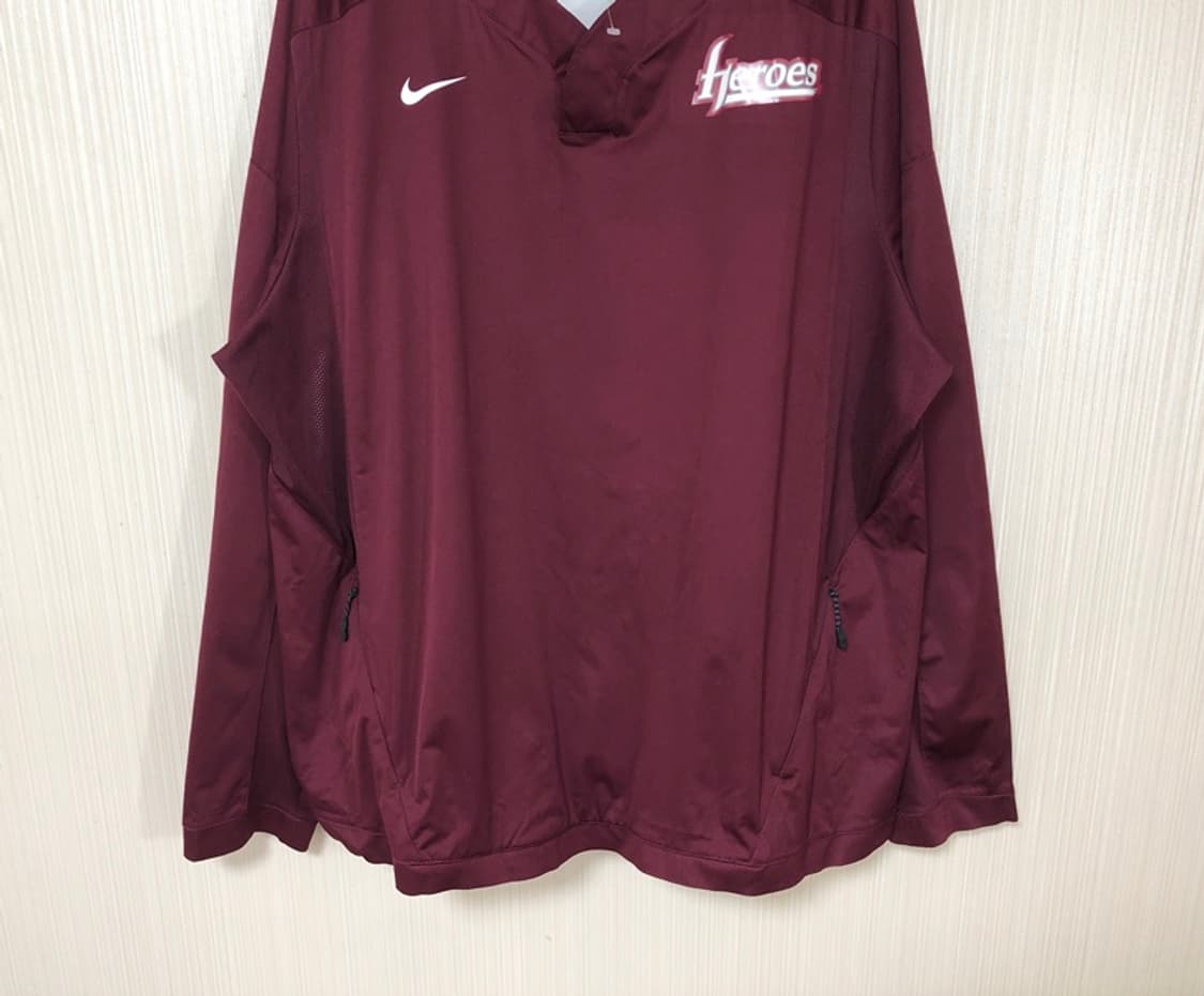 KBO 나이키 키움히어로즈 선수지급 웜업풀오버/스팀자켓 2XL 상품이미지3