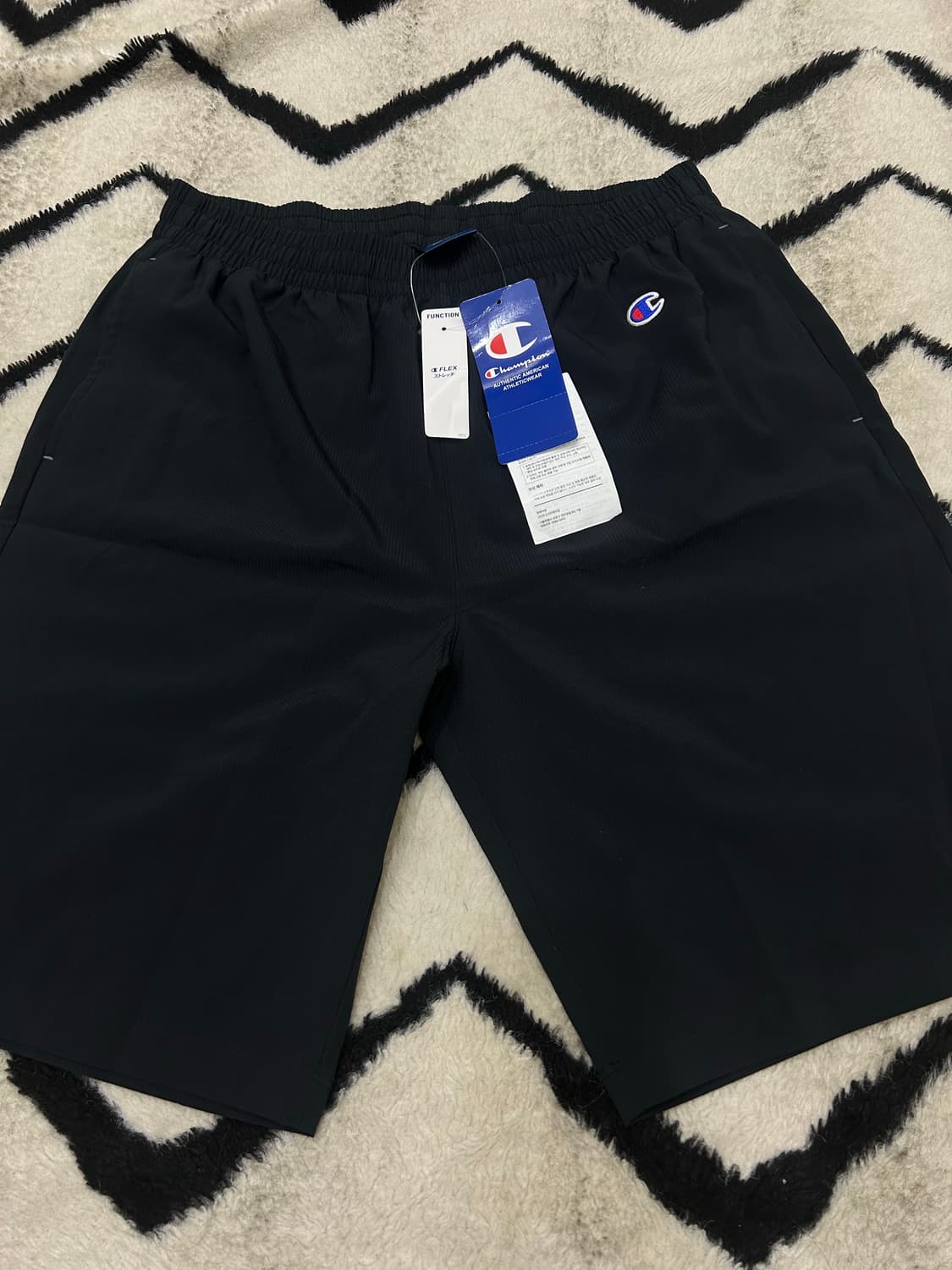 [XL]챔피온 우븐 스트링 반바지/블랙 상품이미지1