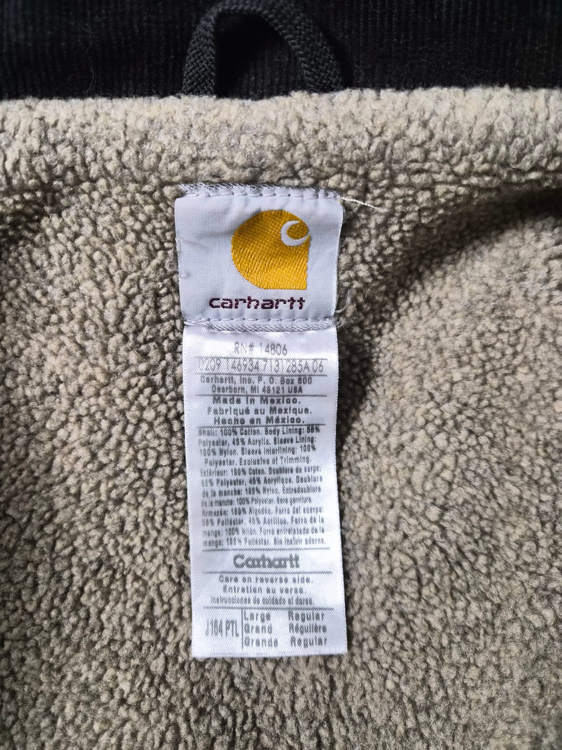 칼하트 J164 PTL L/R 사이즈 판매 상품이미지2