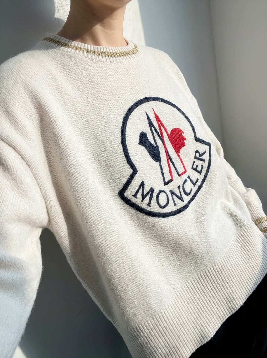몽클레어 로고 울 니트 상품이미지1