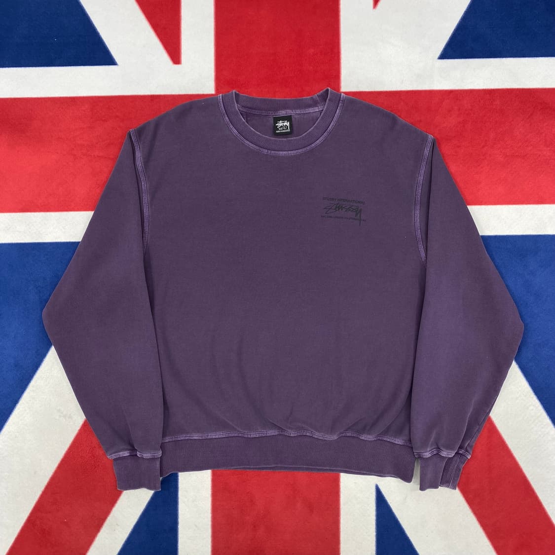 스투시 피그먼트 맨투맨 L  상품이미지1