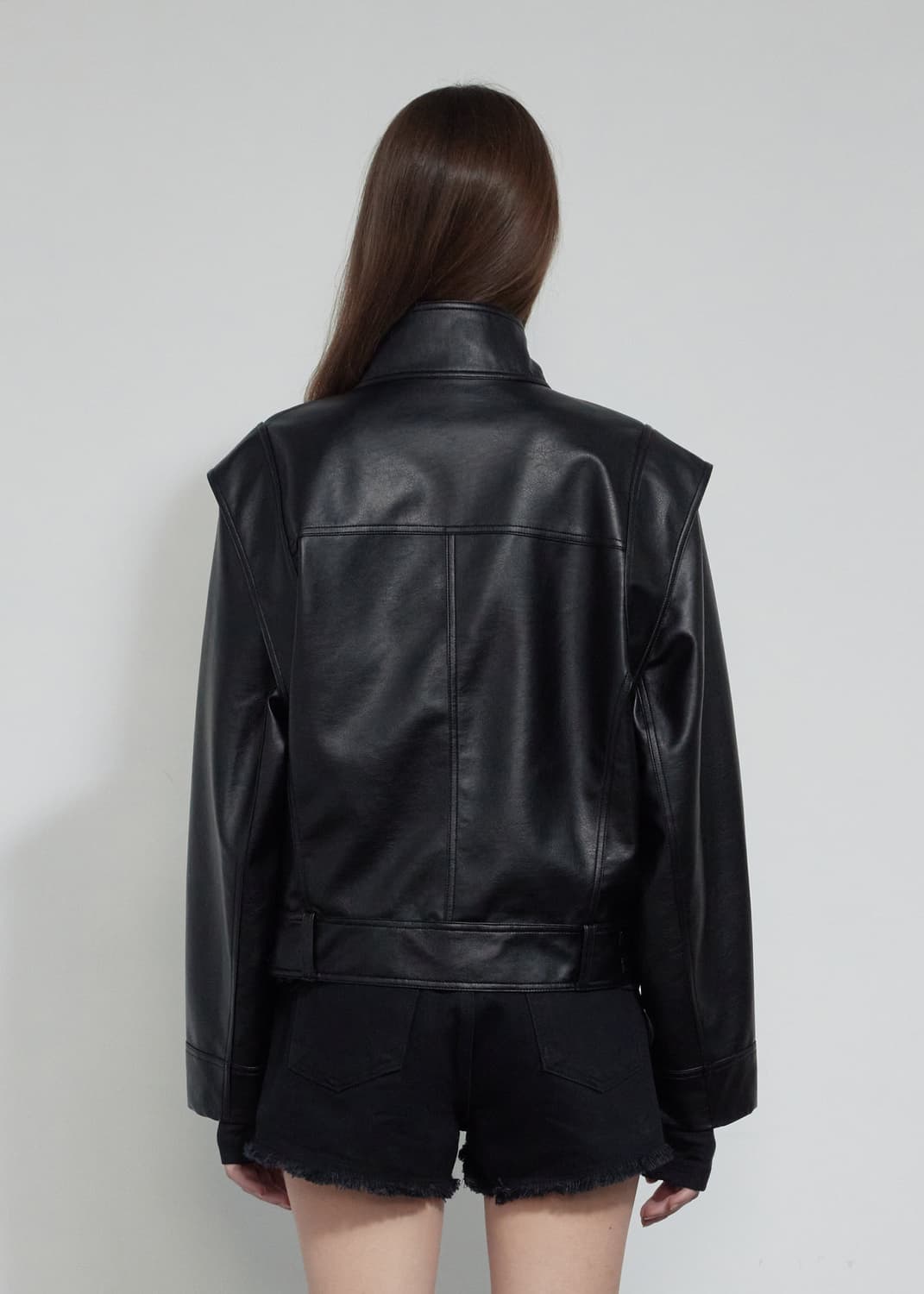 보헴서 ASYMMETRICAL RIDER JACKET, BLACK 상품이미지2