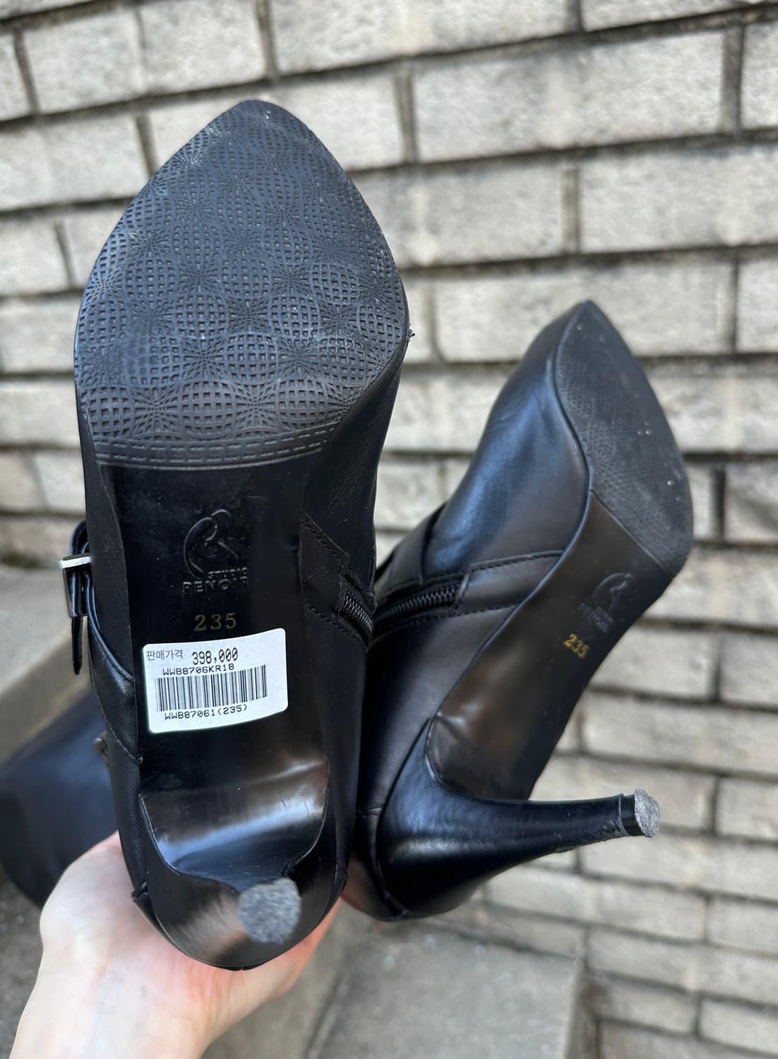 Black Renoir leather buckle boots 상품이미지7