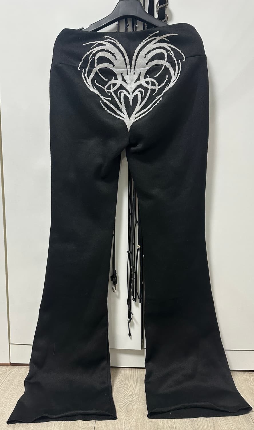 Srrybabe Heart Print Flare Stretch Casua 상품이미지3