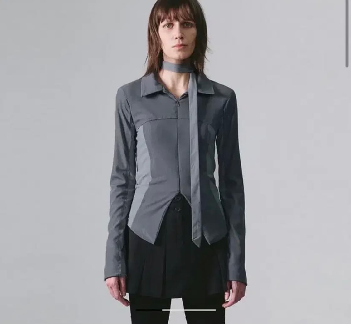 나체 타이 져지 셔츠 집업 블루그레이 상품이미지1