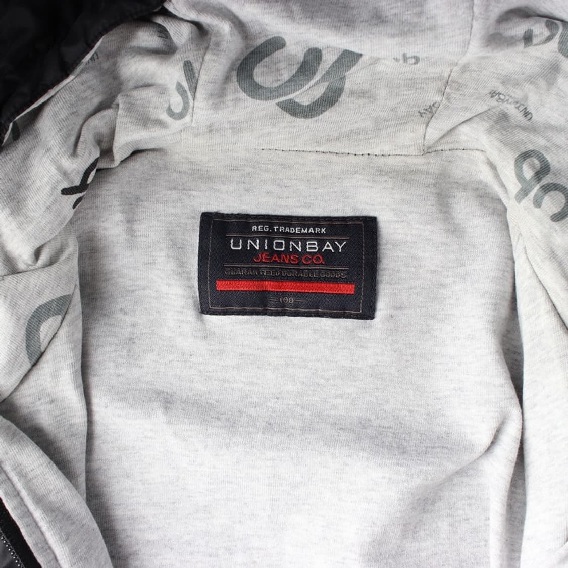 유니온베이 블랙 안감 배색 바람막이 L 상품이미지6