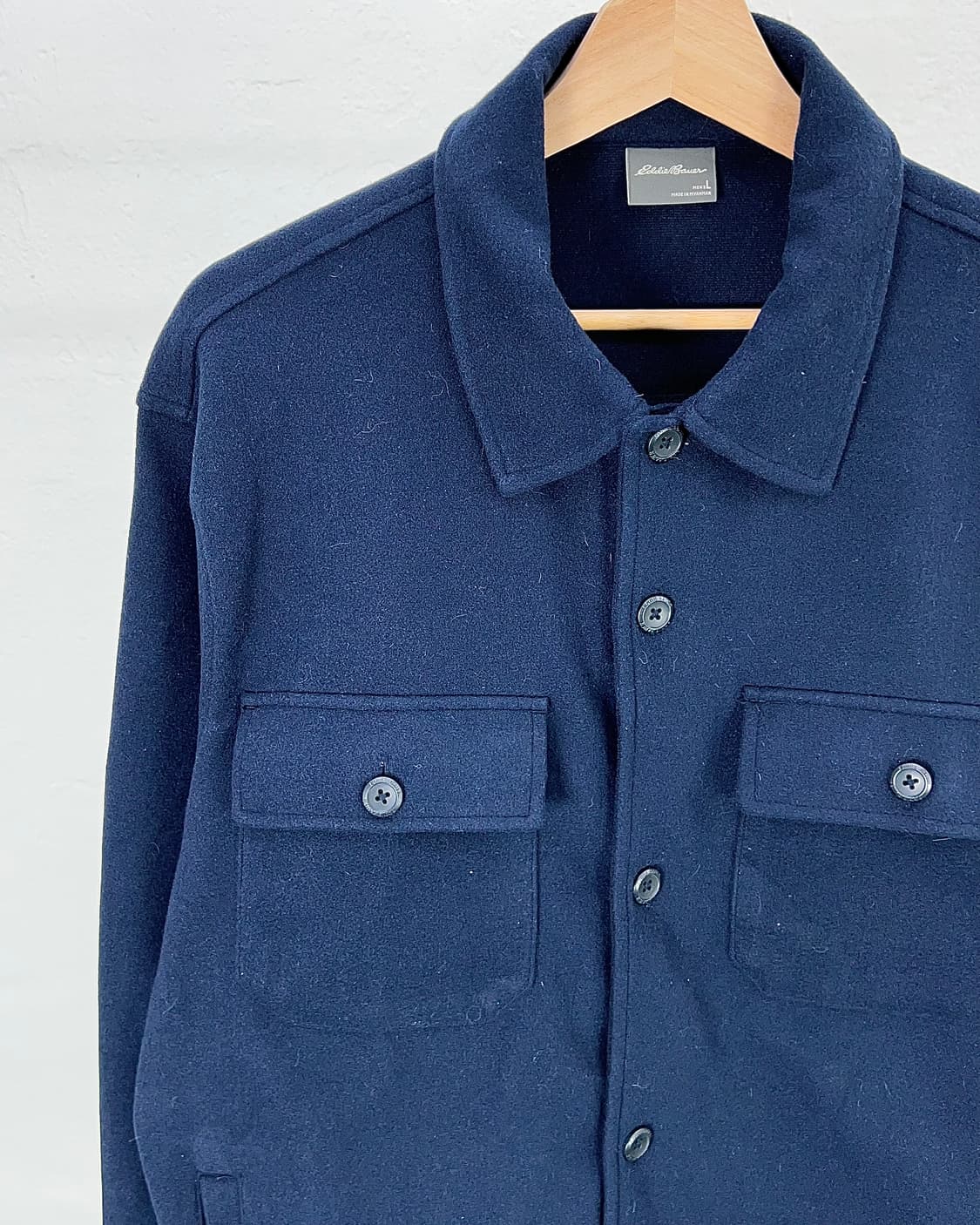 에디바우어 네이비 블루 소프트 포퍼 셔츠 상품이미지2