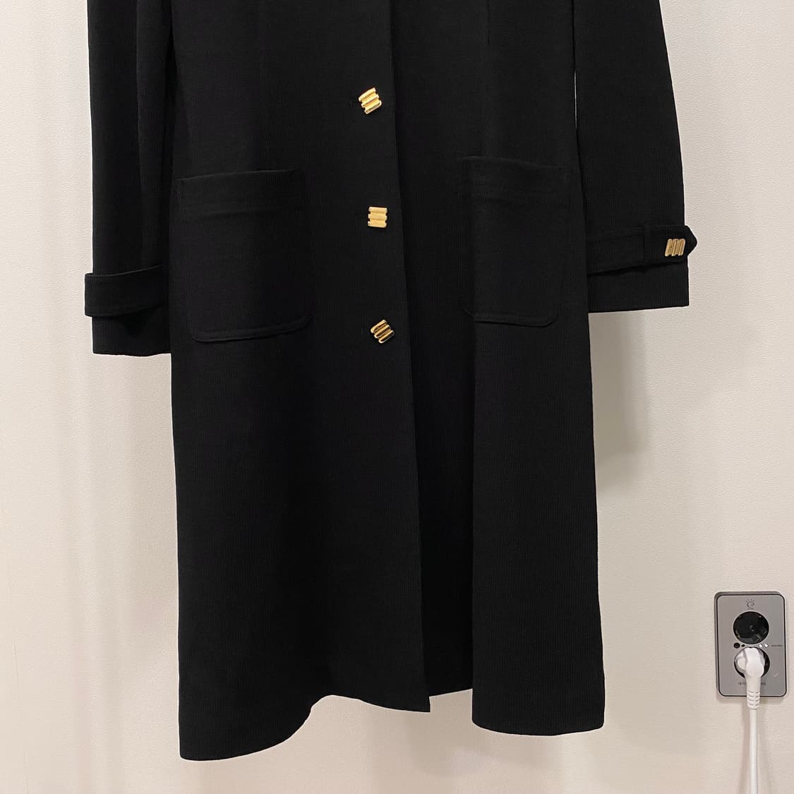 센존 금장 롱 니트 드레스 코트 상품이미지4