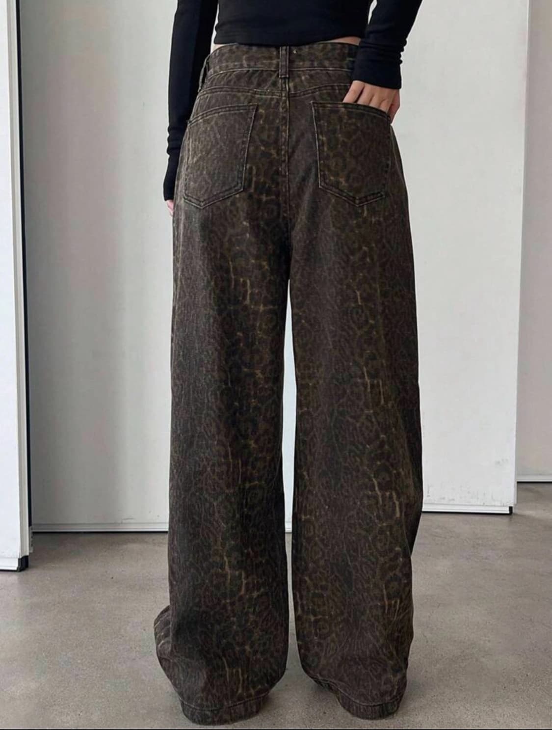 빈티지 레오파드 데님팬츠 s 상품이미지2