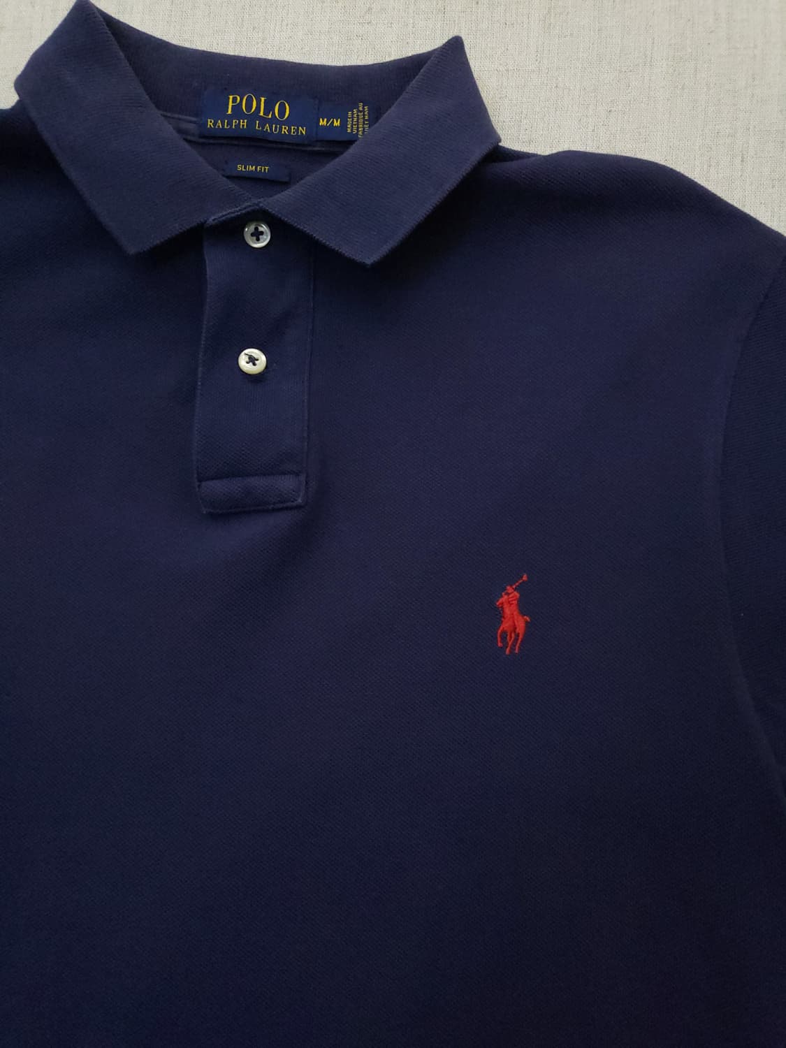 폴로 랄프로렌 네이비 반팔 카라티 m 상품이미지2