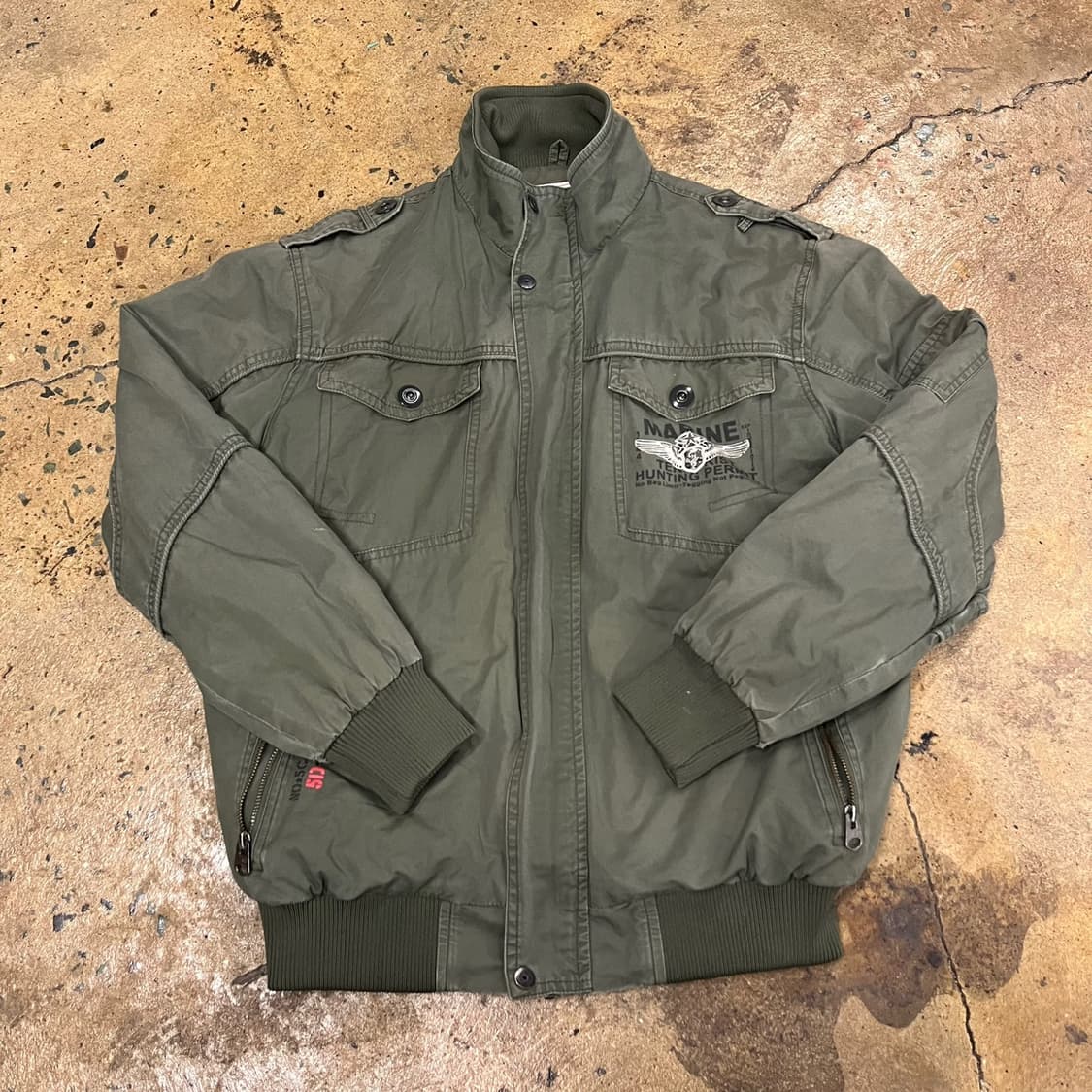 [정품/L] 캠프5 카키색 MA-1 스타일 점퍼 b19 상품이미지2