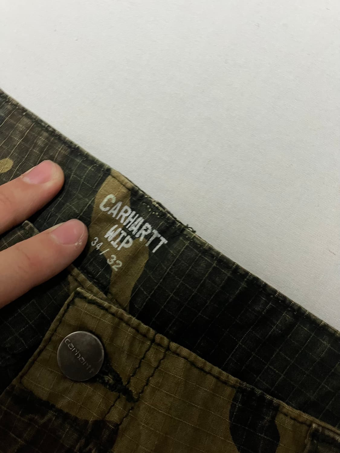 칼하트 WIP 카모플라쥬 립스탑 와이드 카고팬츠 상품이미지5