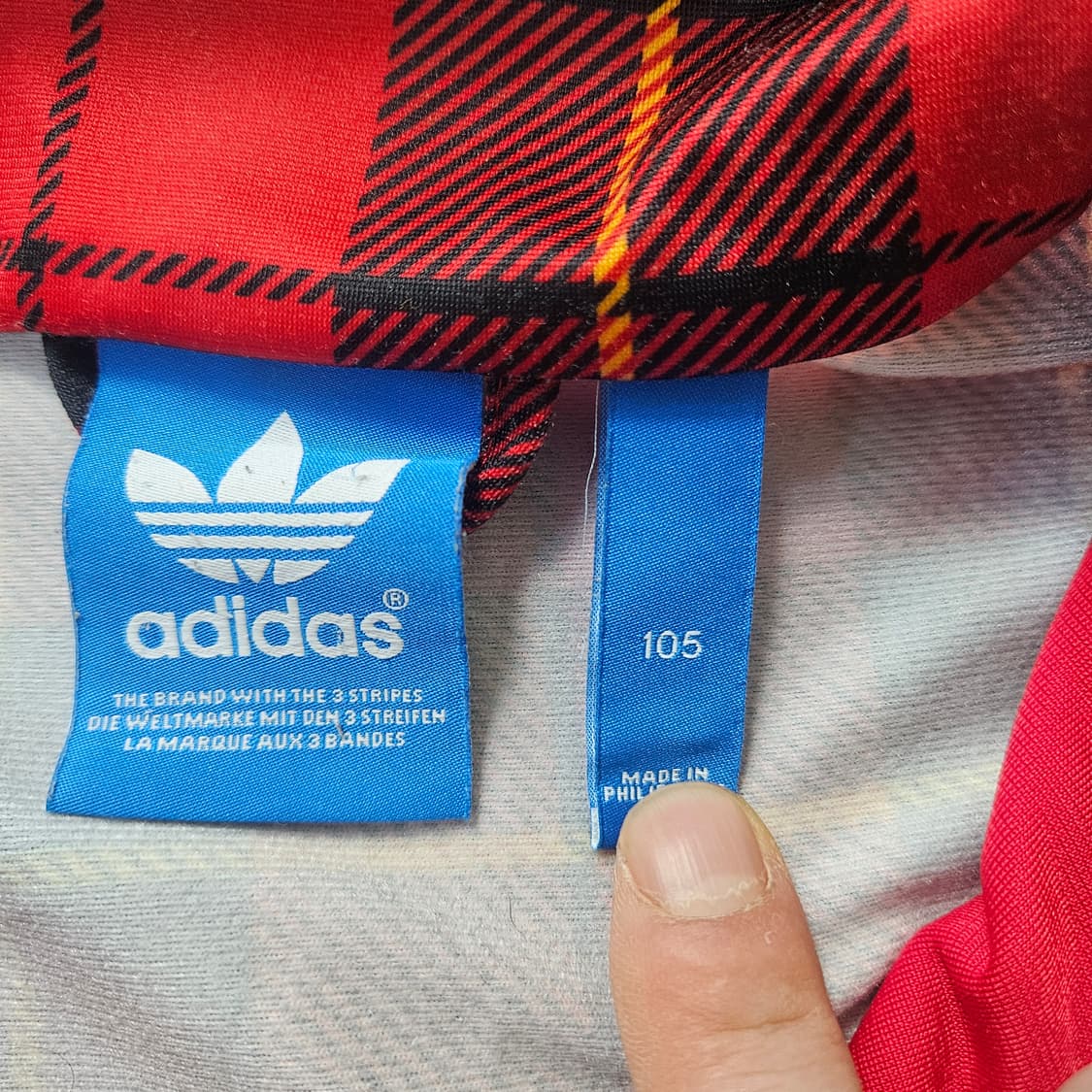 105 아디다스 파이어버드 타탄체크트랙탑 0326Y 상품이미지3