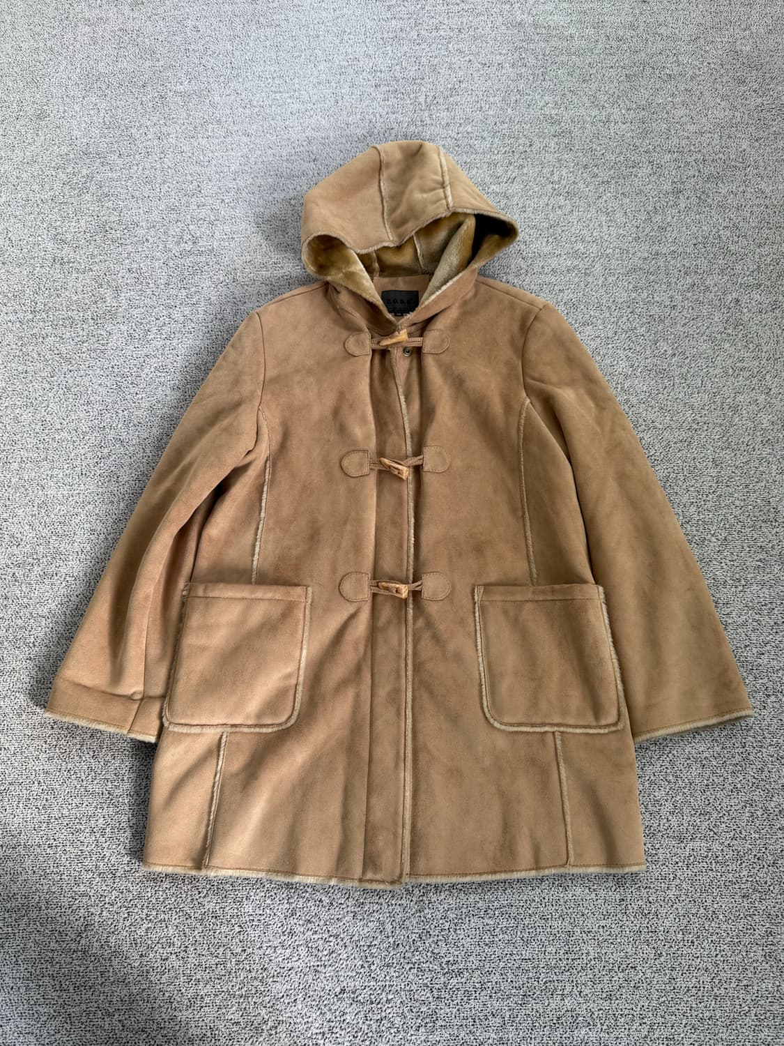 히피무드 베이지 무스탕 상품이미지4