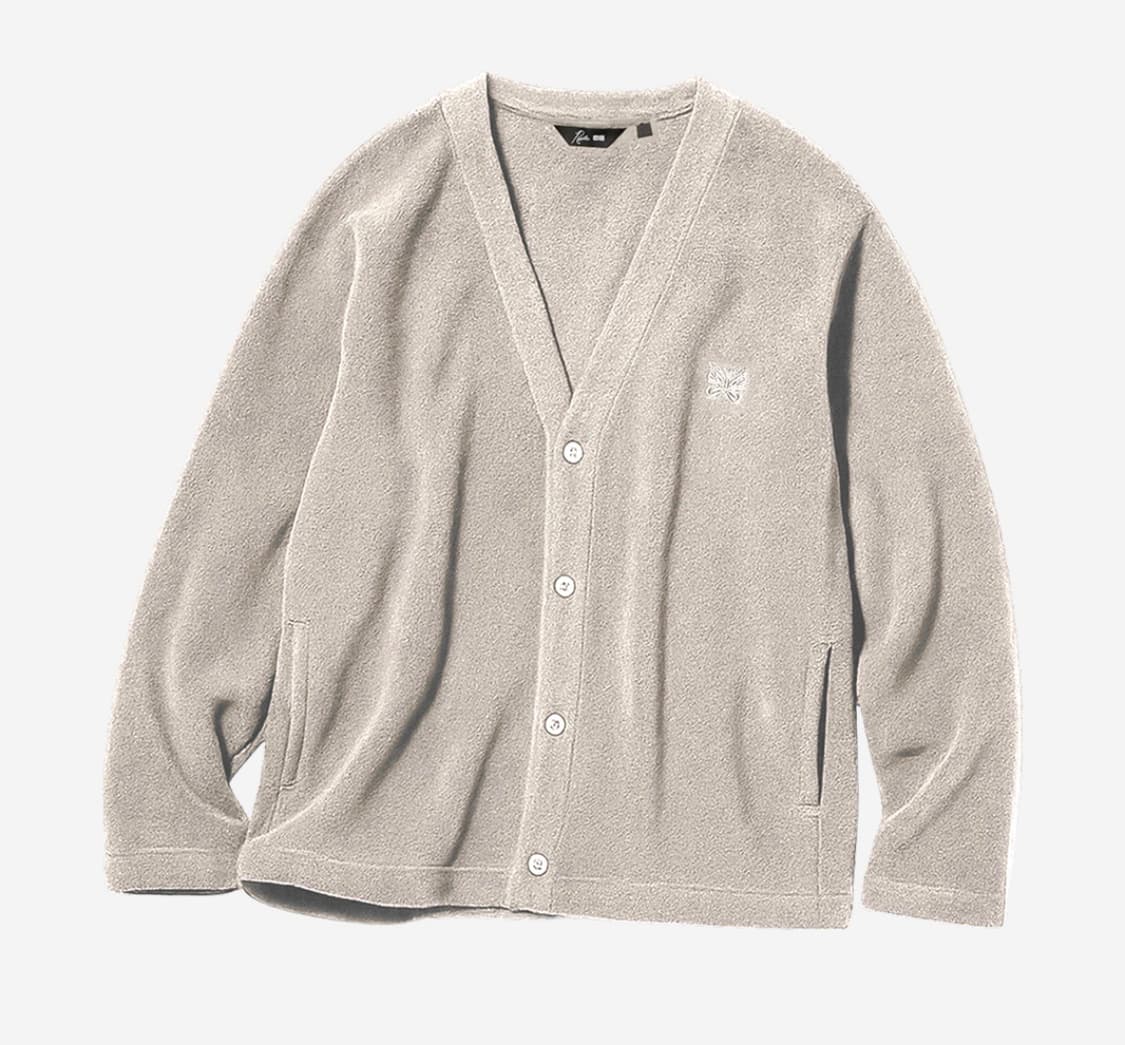 M 유니클로 니들스 플리스 가디건 베이지 미시착 판매 상품이미지1