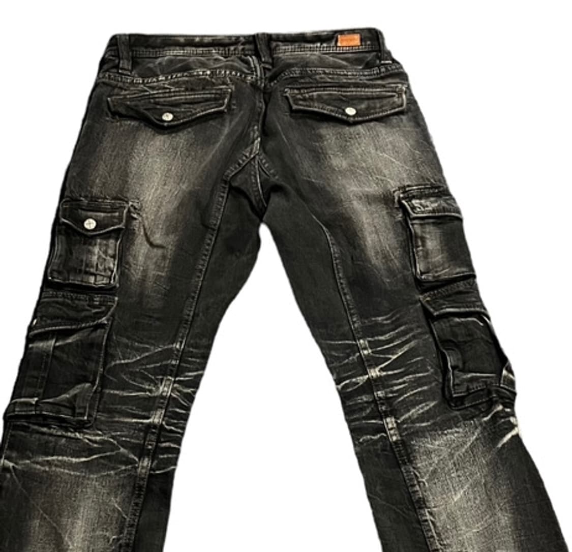 흑청 워싱 카고팬츠  상품이미지3