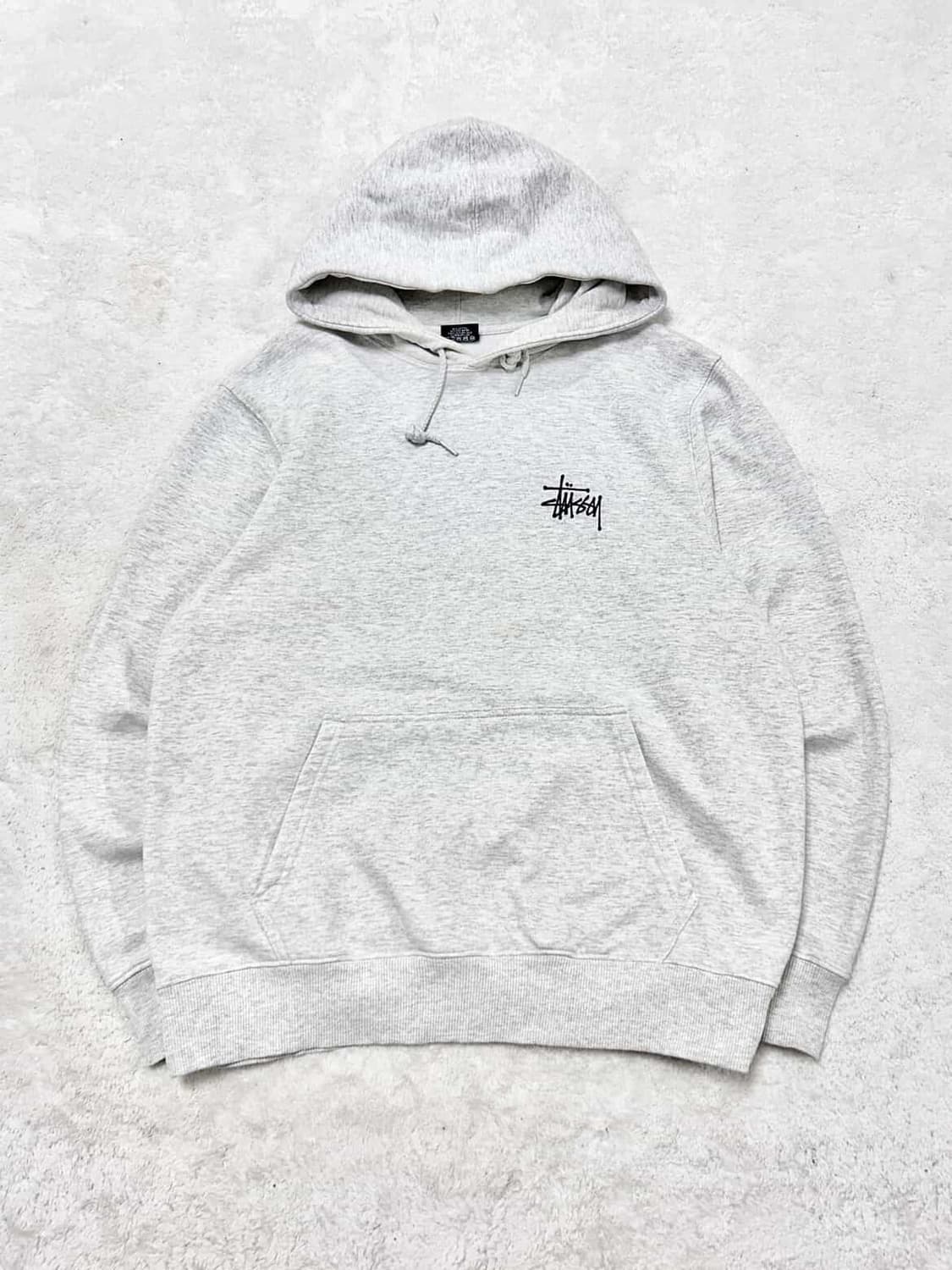 스투시 빅로고 멜란지그레이 후드 상품이미지5
