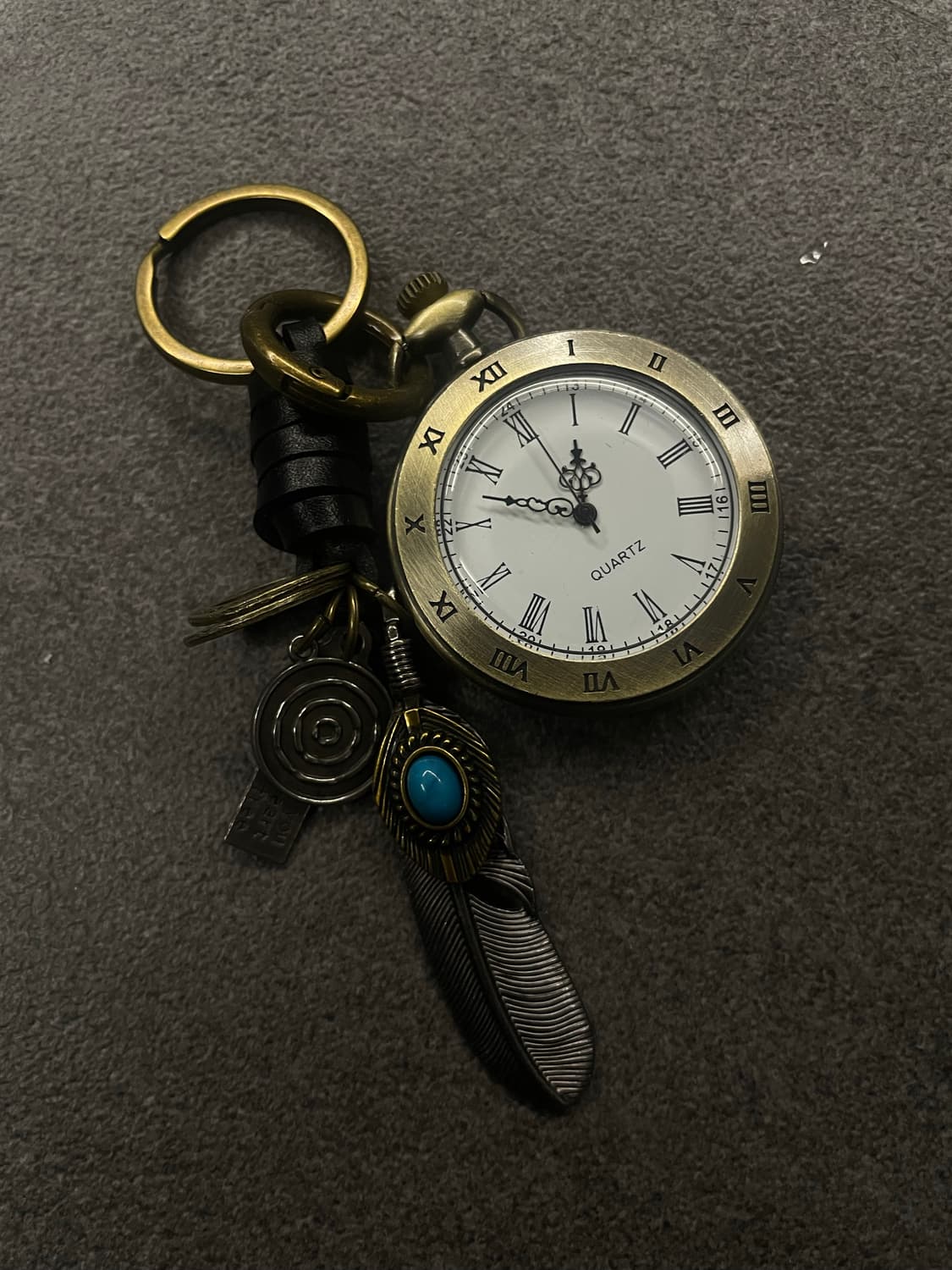빈티지 회중시계 깃털 키링 상품이미지4