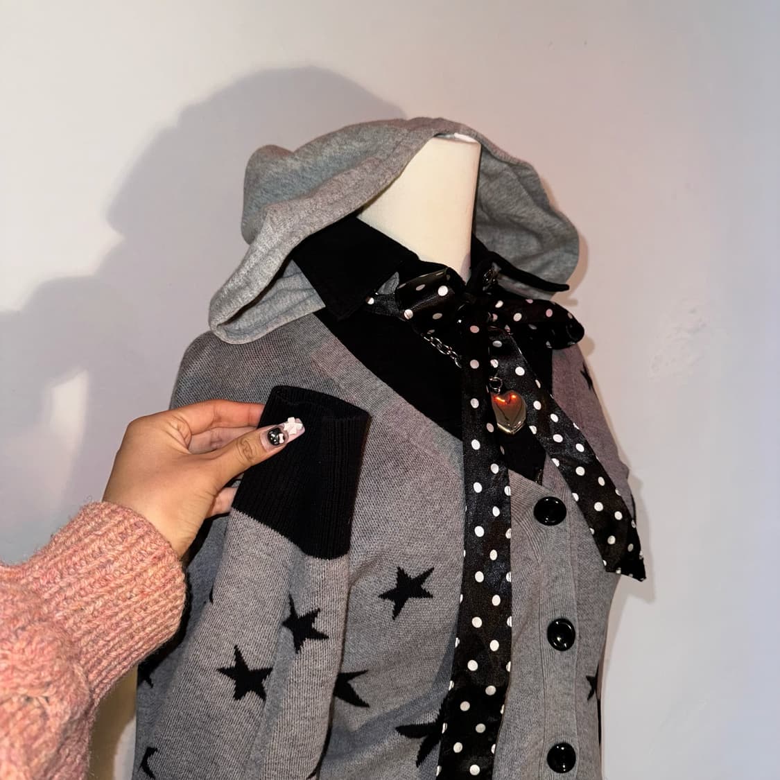 별 패턴 가디건 상품이미지4