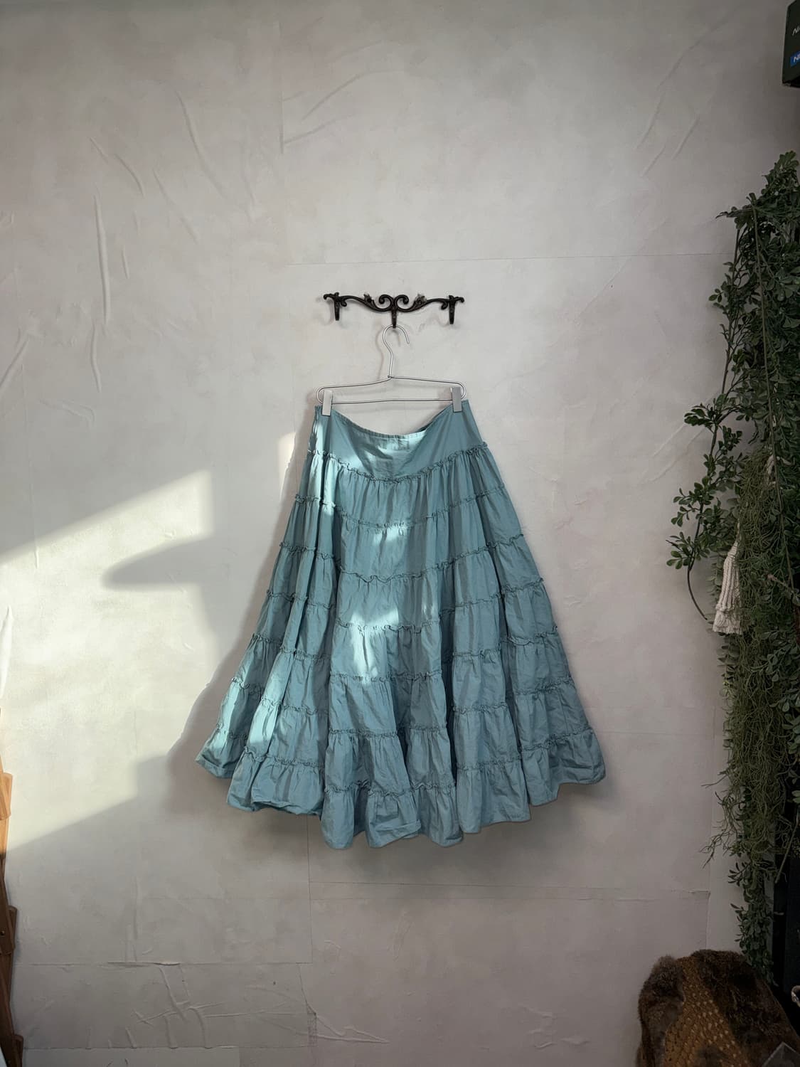 Mute blue flare cancan maxi skirt 상품이미지3