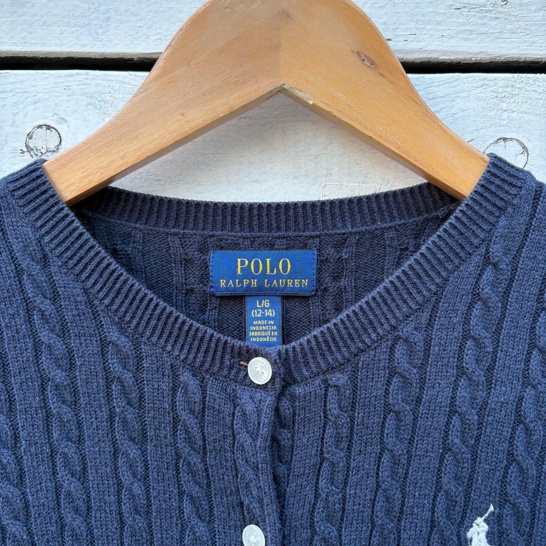 Polo 폴로 케이블 꽈배기 니트 가디건 상품이미지3