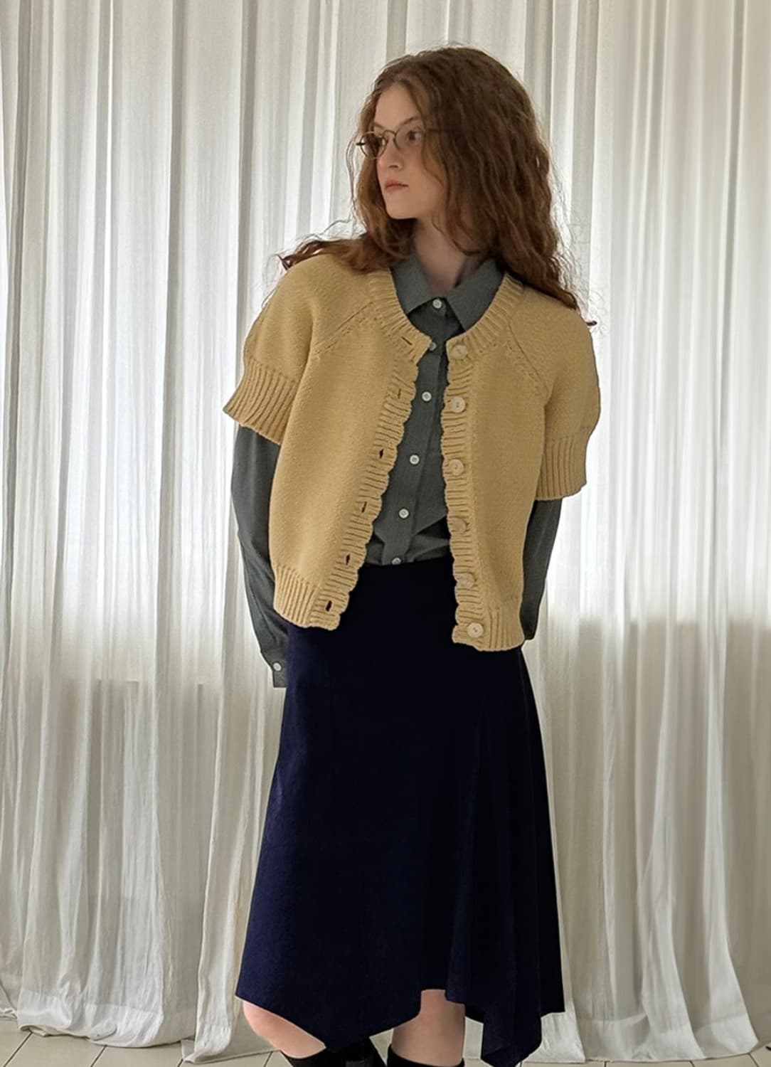 호쿠스포쿠스 반팔 코튼 니트 버터 상품이미지6