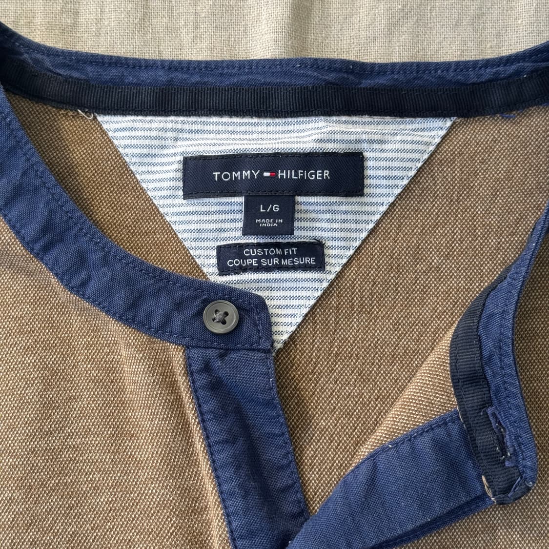 타미힐피거 배색 헨리넥 슬리브 L 상품이미지5