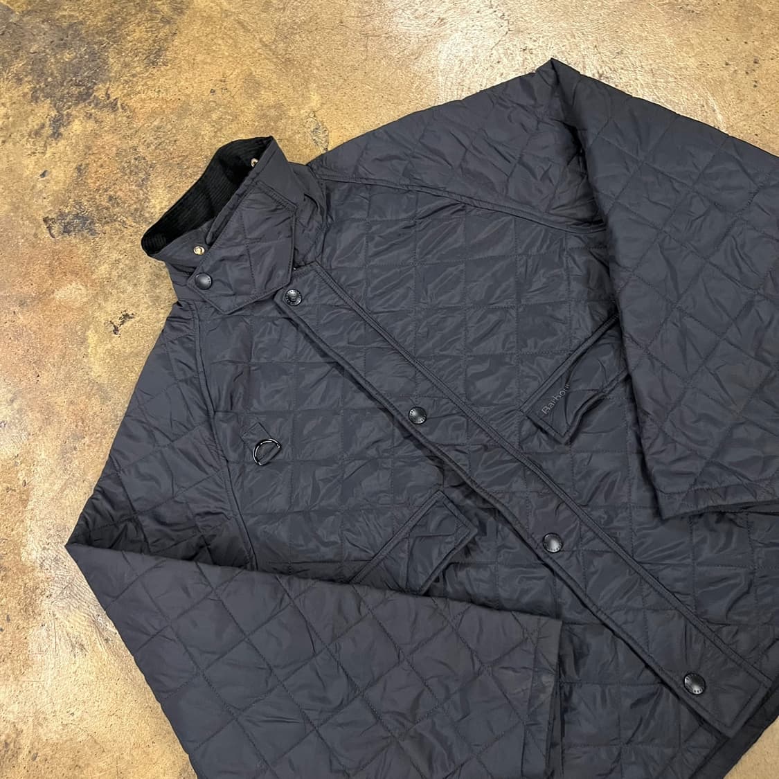 [정품/40] 바버 블랙 퀼팅 자켓 b10 상품이미지1