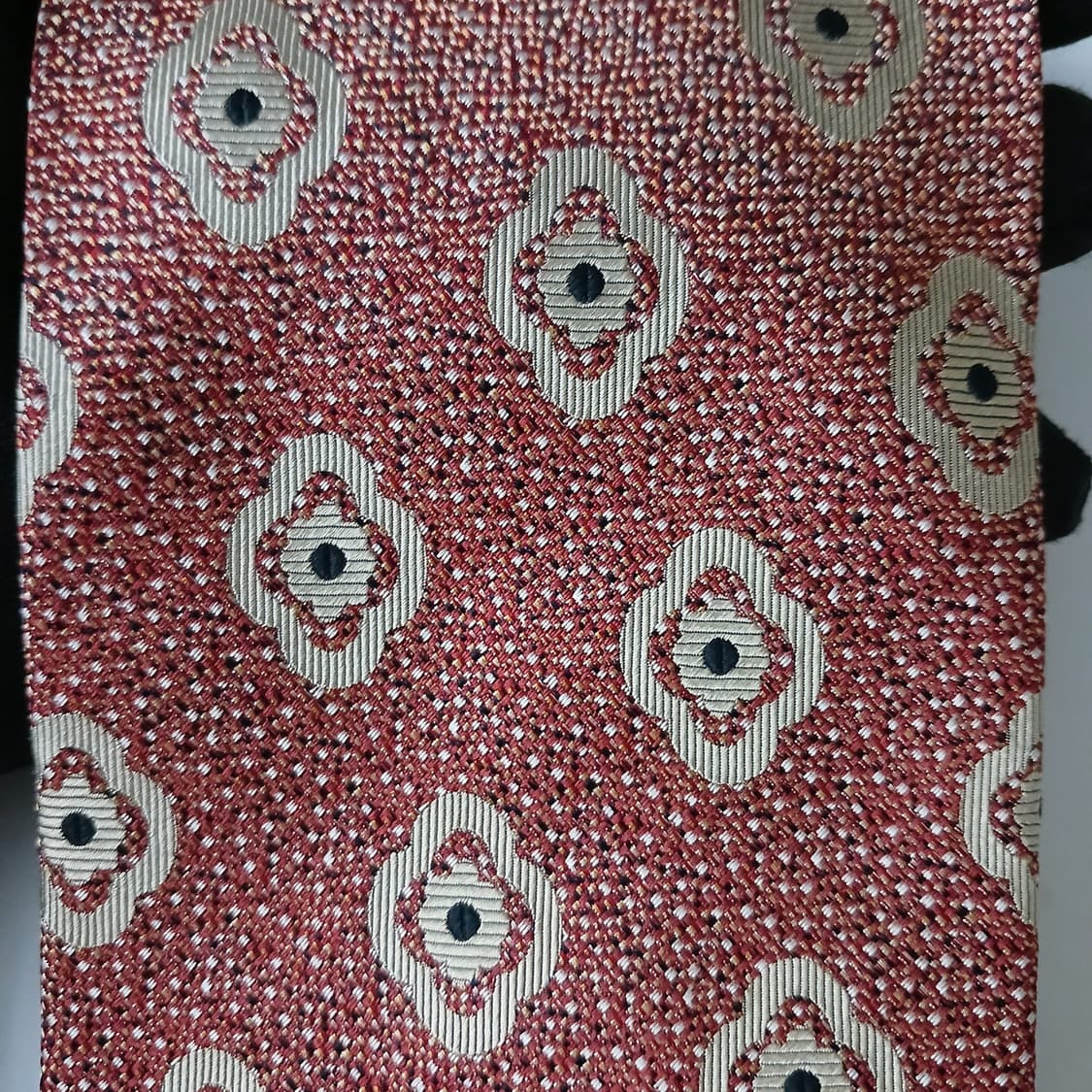 샤를 주르당 실크 버건디 패턴 넥타이 9.5cm 새상품 A19316
 상품이미지8