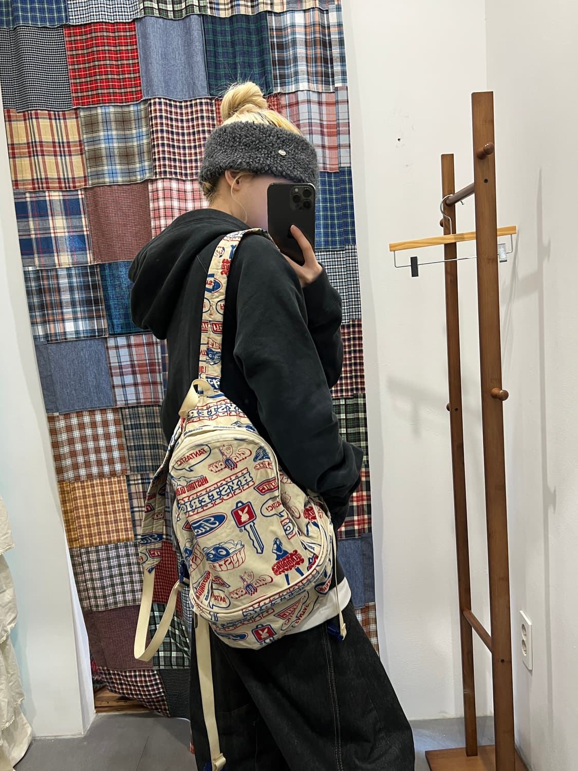 히스테릭글래머 패치 베이지 백팩 상품이미지7