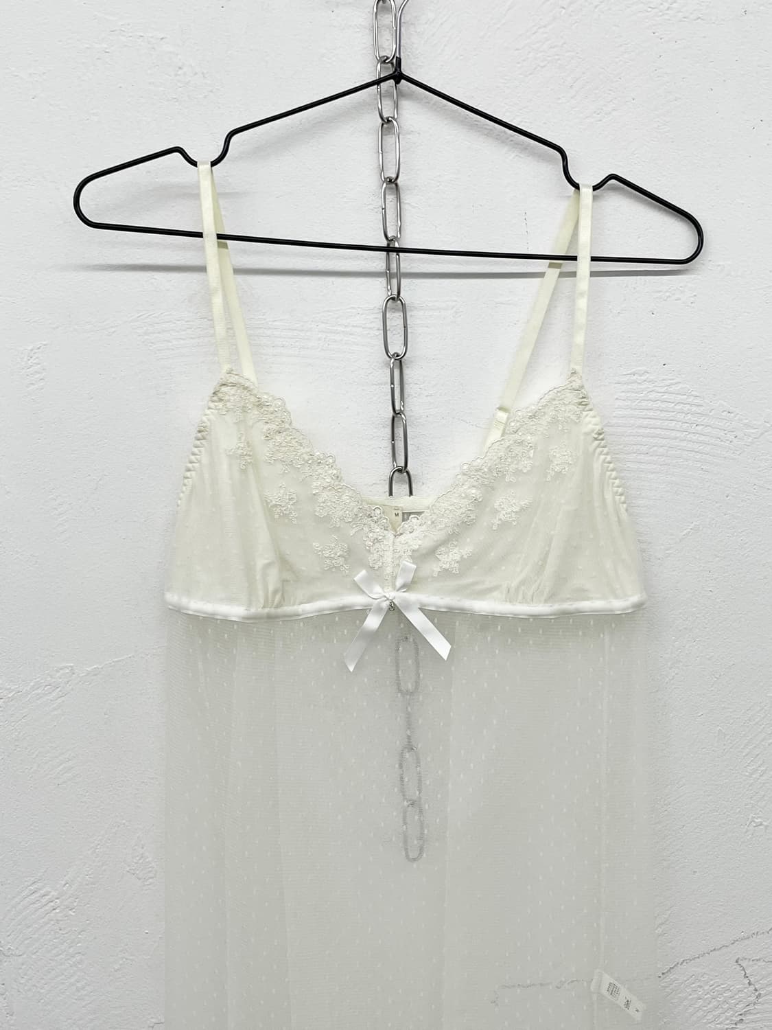 화이트 레이스 시어 자수 슬립 상품이미지5