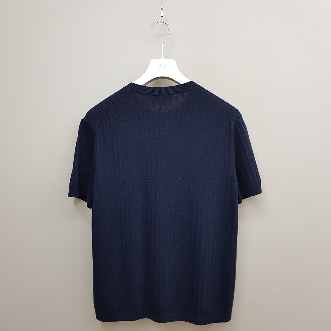 띠어리 2024 텍스처 반팔 니트 탑 L사이즈 상품이미지4