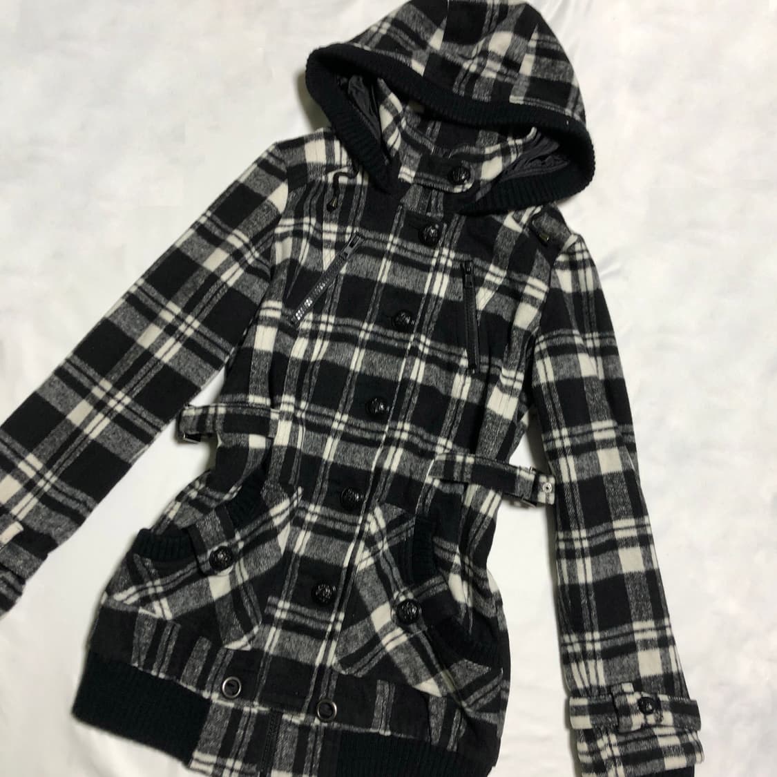 체크 후드 점퍼 상품이미지2