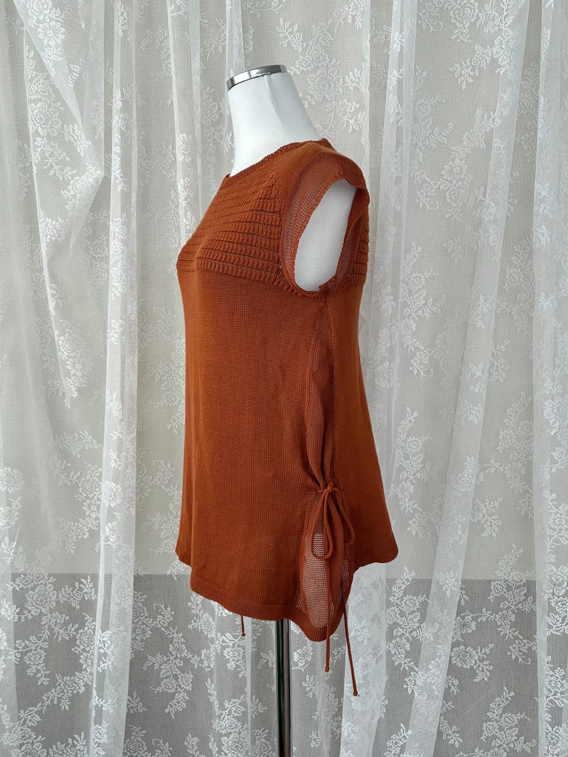 38) 엠포리오 아르마니 리본 니트 탑 브라운 상품이미지2