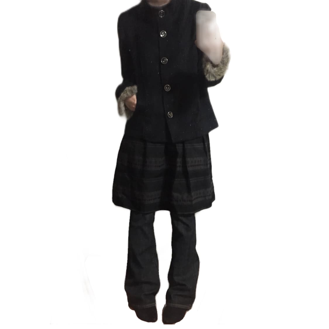 wool jacket with polka dot linin 상품이미지3