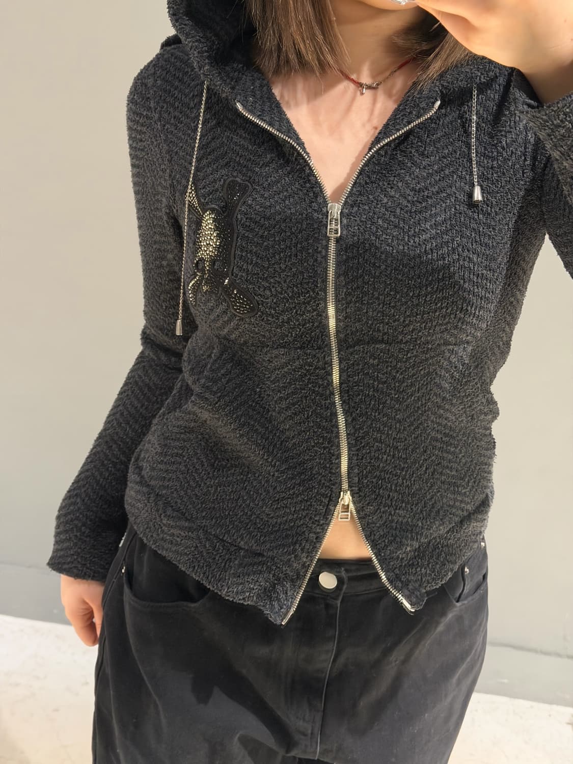 Roen skull cubic hood zip-up 상품이미지3