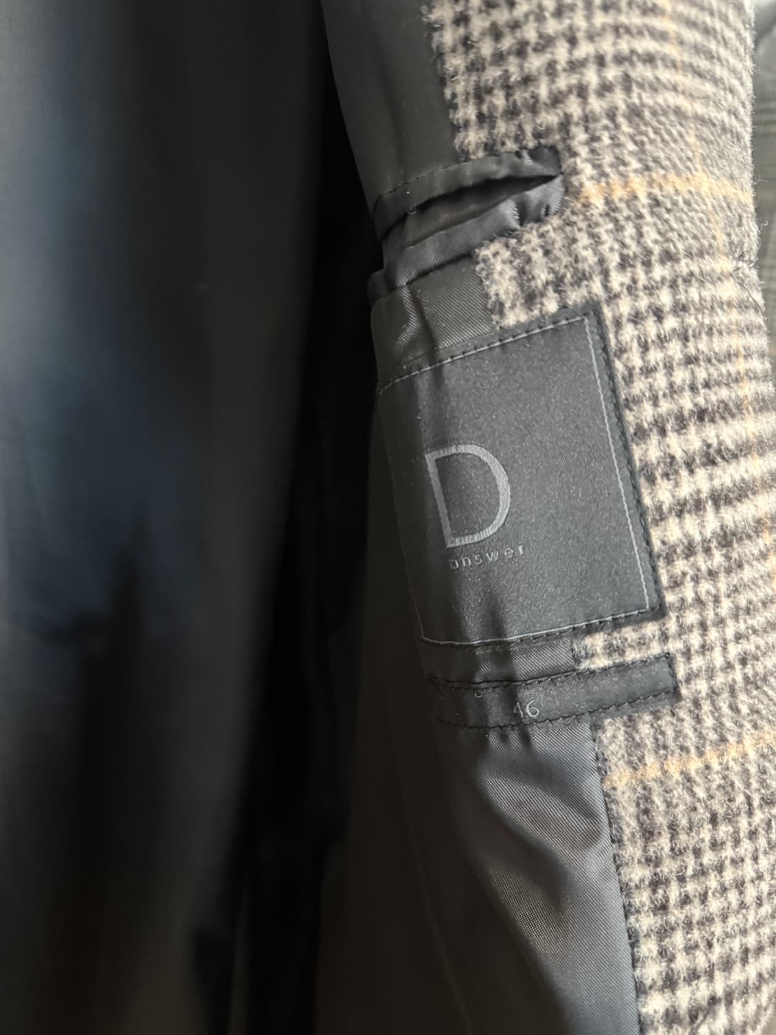 디앤써 울 체크코트(46사이즈) 상품이미지3