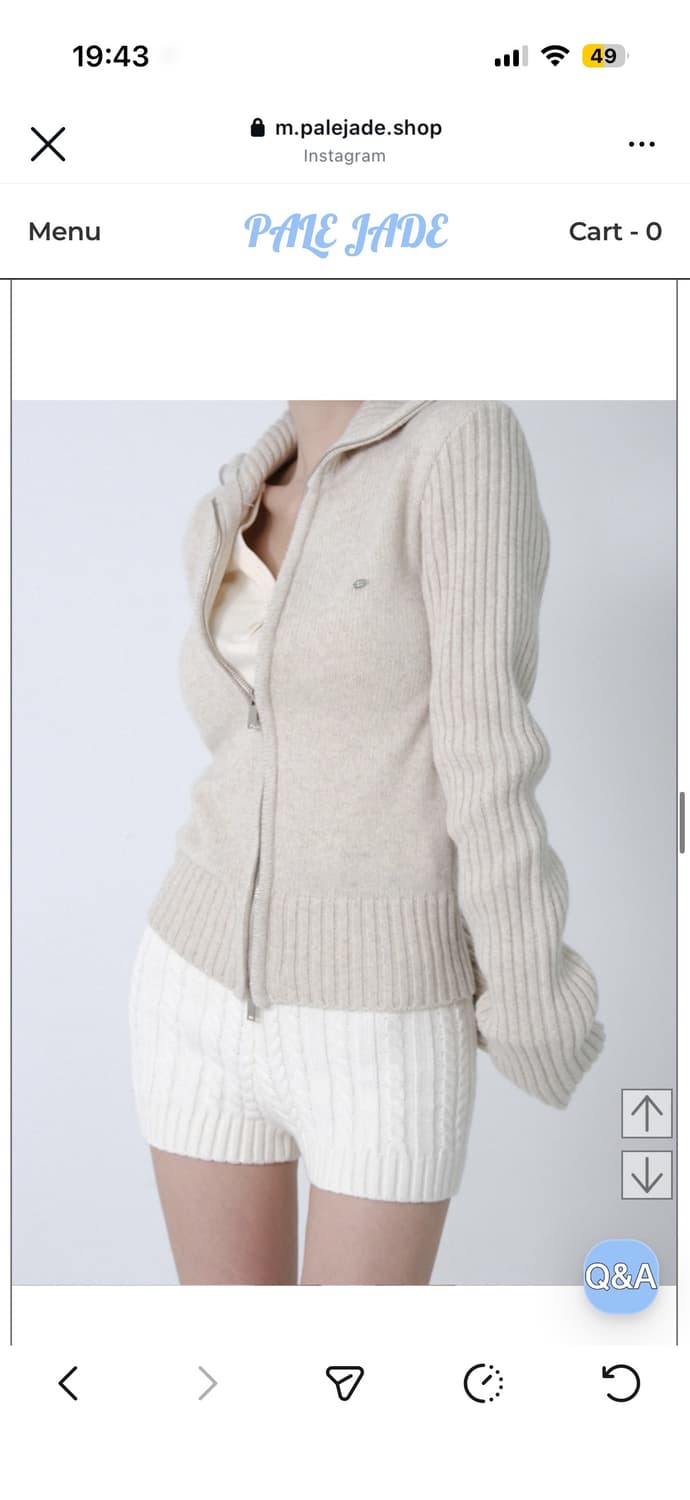 페일제이드 터틀넥 울 니트 집업 상품이미지3