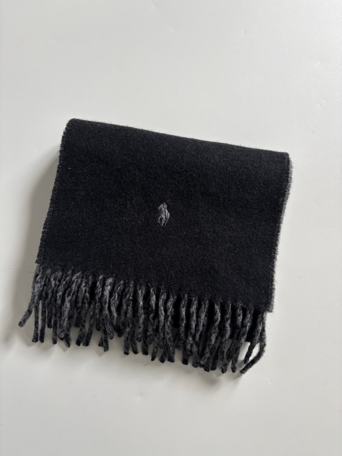 Polo 폴로 랄프로렌 딥차콜-그레이 울 머플러 상품이미지2