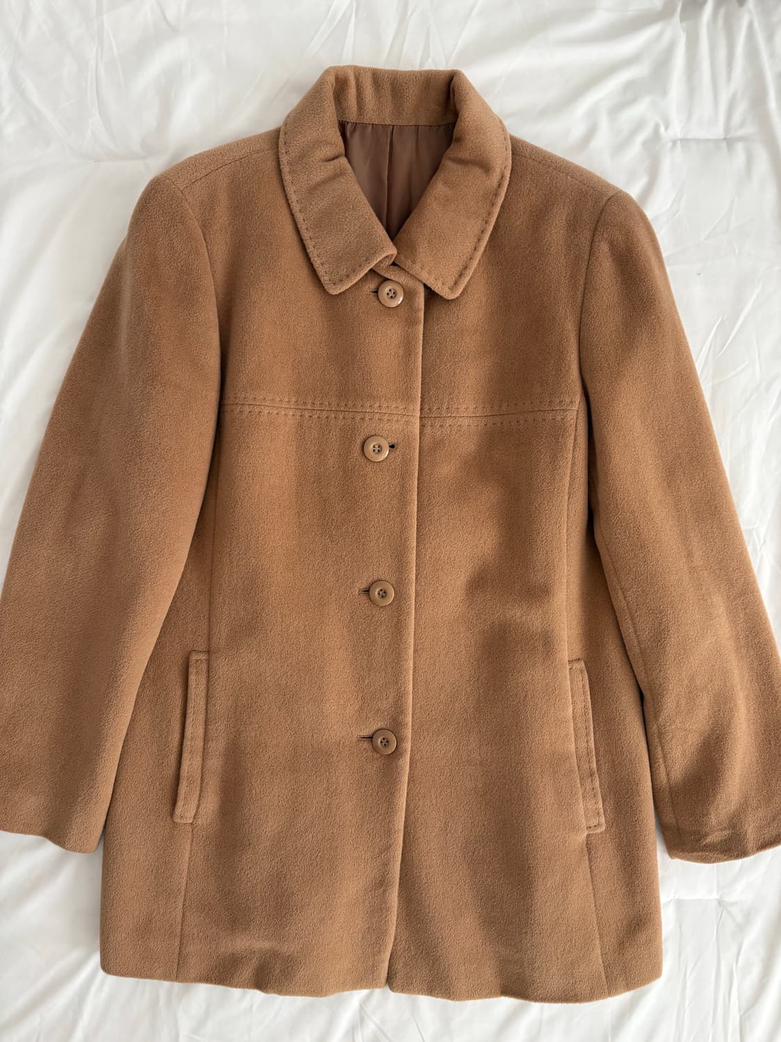 SALE) camel angora coat 앙고라 하프 코트 상품이미지2