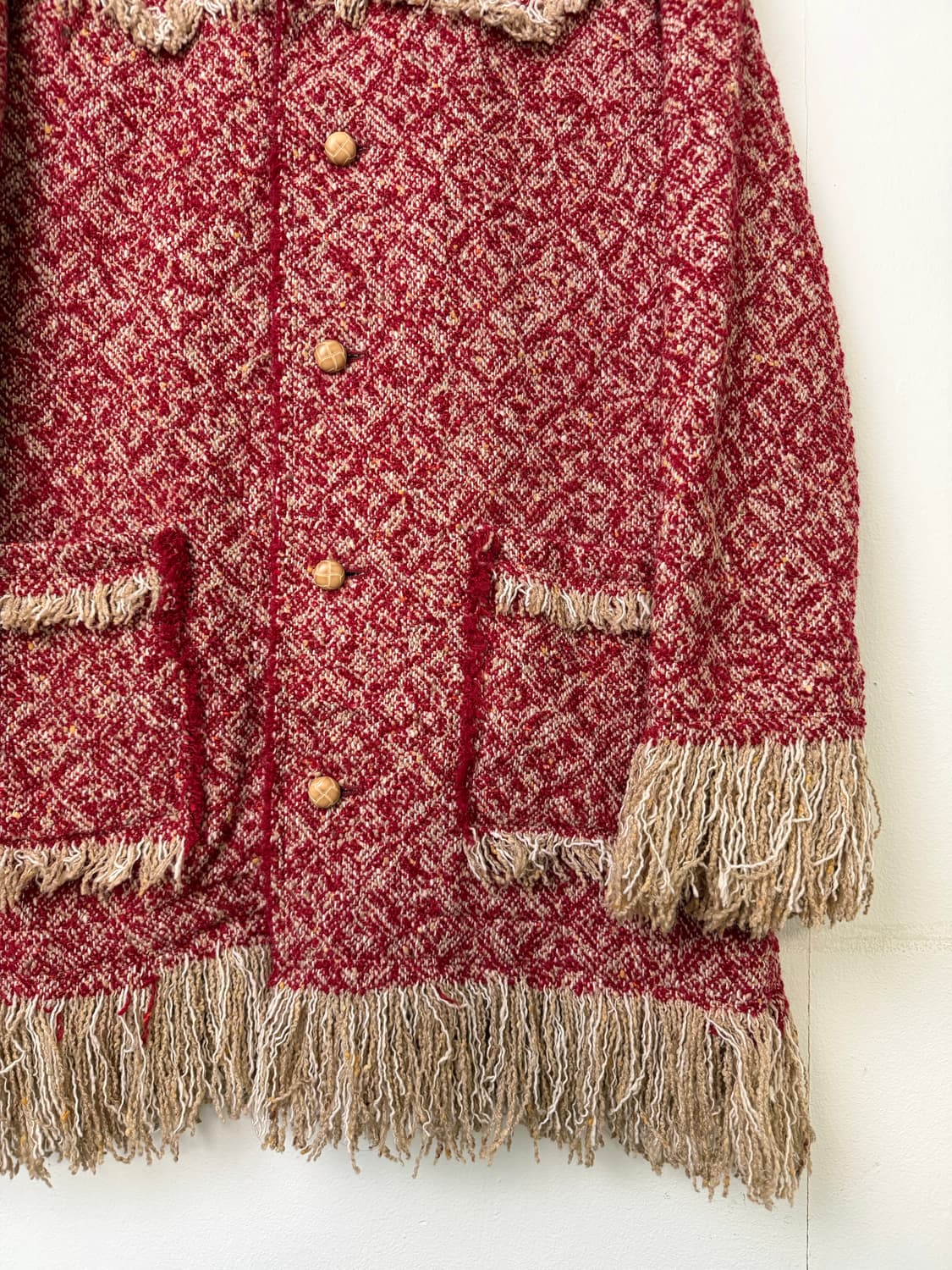 marquistone by 로얄플래시 프린지 트위드 코트 상품이미지3